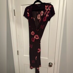 Banana Republic silk floral wrap dress